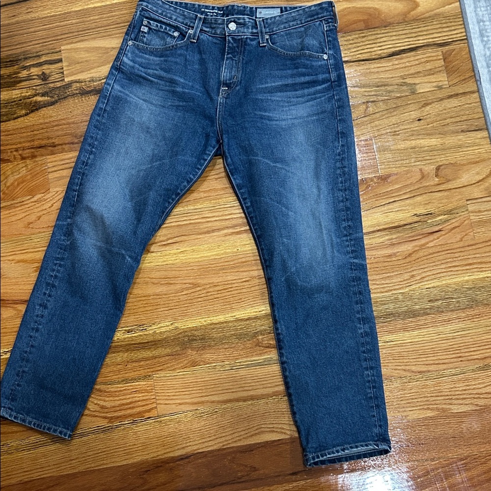 AG Adriano Goldschmied Dark Blue Ex-Boyfriend Slim Straight Jeans